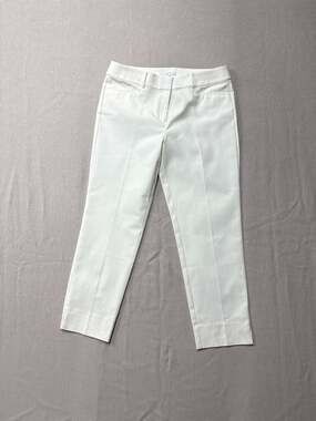 LOFT White The Riviera Pant Cropped Trousers Size 12T